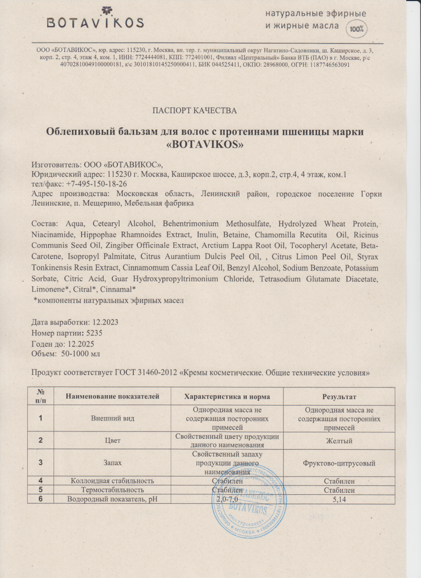 Паспорт №122023